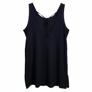 NWT | AIMAGE Navy Blue Waffle Knit Swimsuit Cover-Up | Open Back | 2XL
